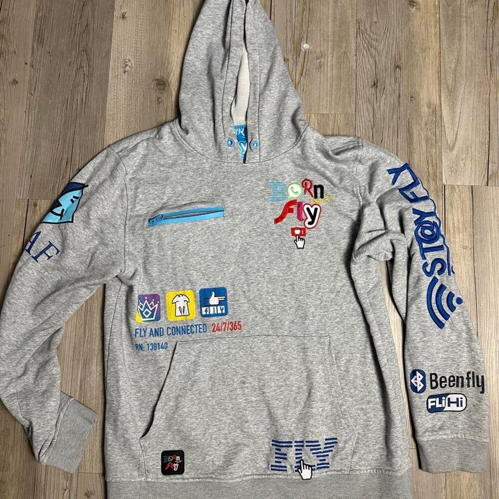 Born Men's Grey Hoodie